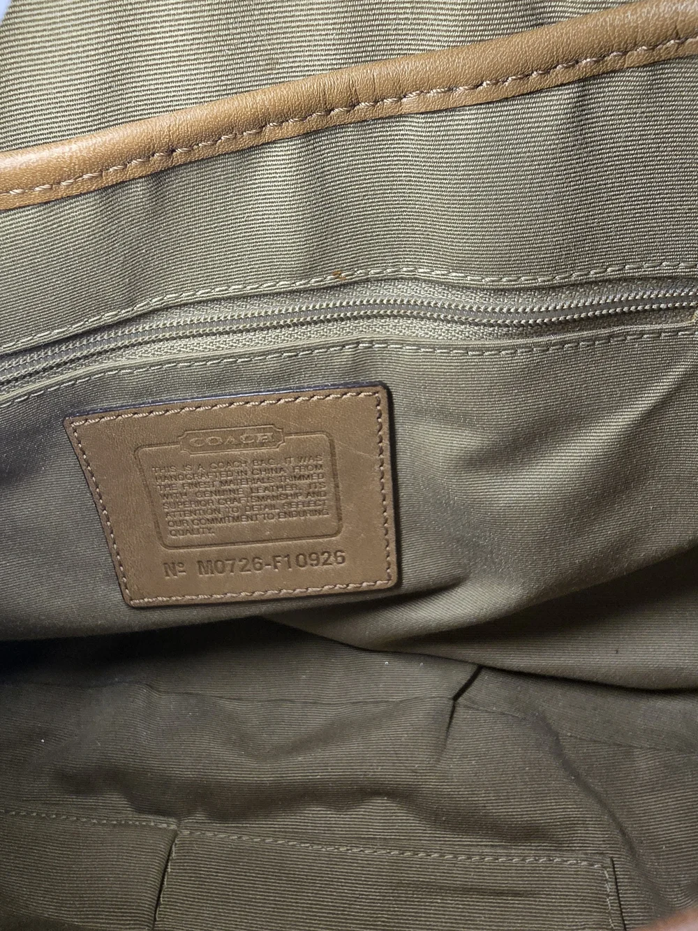 Coach brown signature